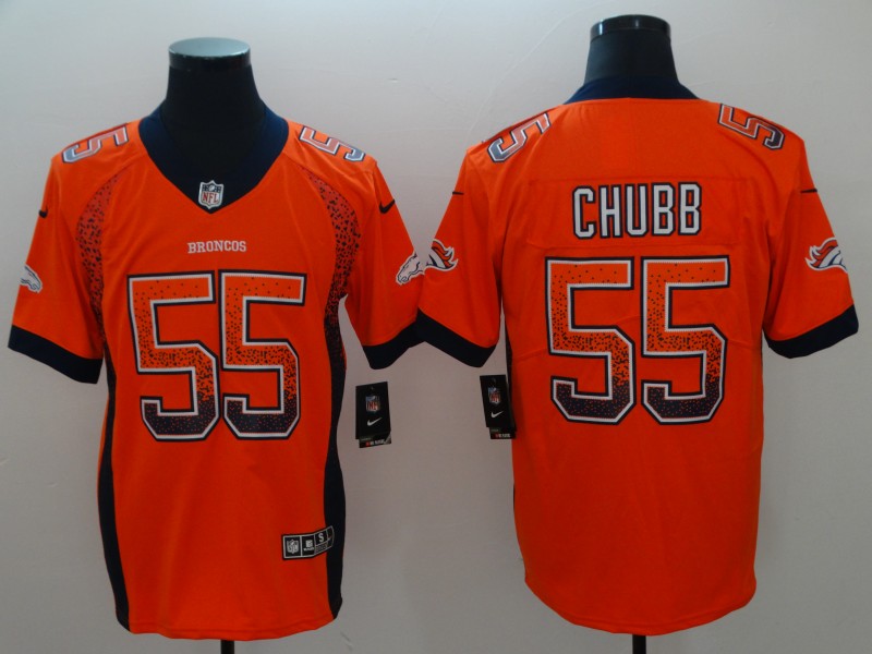 Men’s Denver Broncos Bradley Chubb #55 Orange Jersey