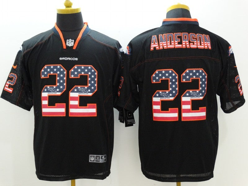 Men’s Denver Broncos C.J. Anderson #22 Black Jersey