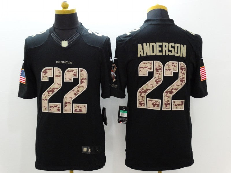Men’s Denver Broncos C.J. Anderson #22 Black Jersey