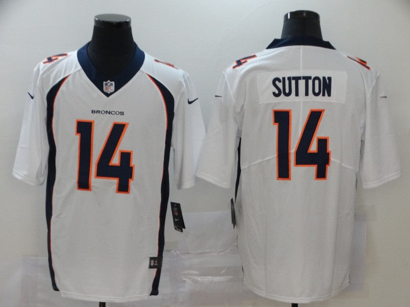 Men’s Denver Broncos Courtland Sutton #14 White Jersey