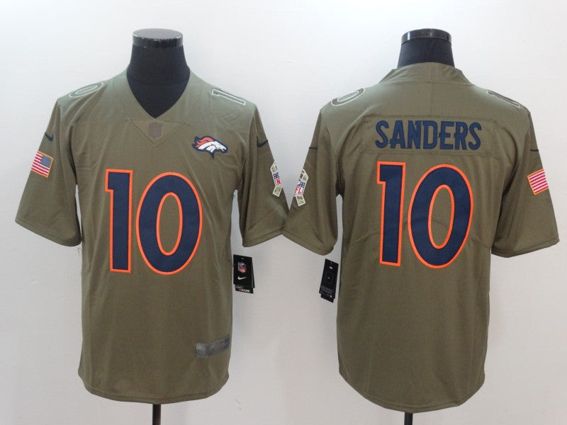 Men’s Denver Broncos Emmanuel Sanders #10 Brown Jersey