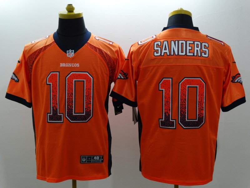 Men’s Denver Broncos Emmanuel Sanders #10 Orange Jersey