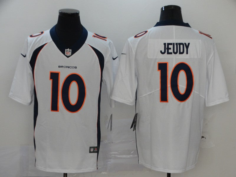 Men’s Denver Broncos Jerry Jeudy #10 White Jersey