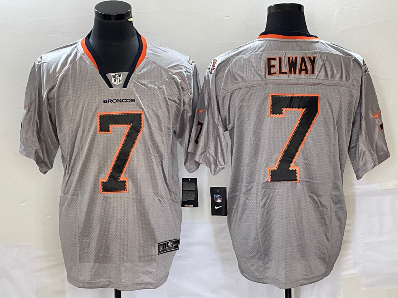 Men’s Denver Broncos John Elway #7 Gray Jersey