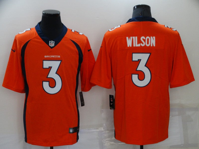 Men’s Denver Broncos Russell Wilson #3 Orange Jersey