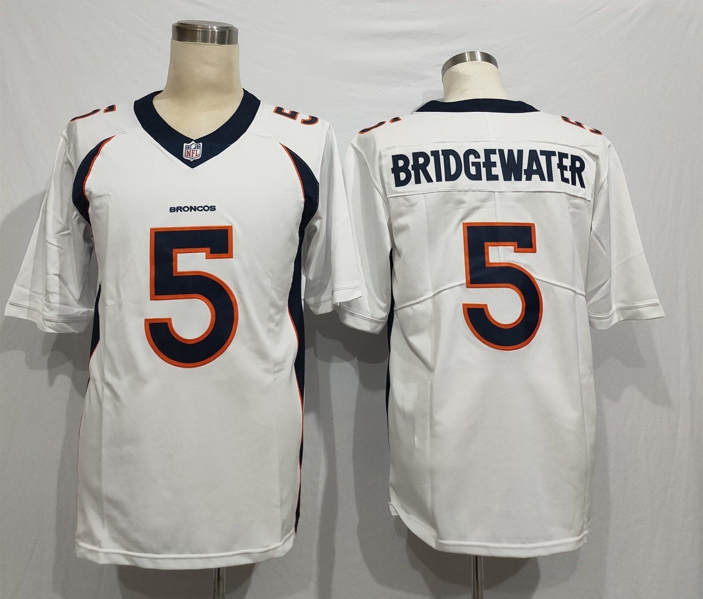 Men’s Denver Broncos Teddy Bridgewater #5 White Jersey