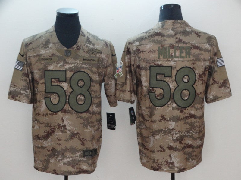 Men’s Denver Broncos Von Miller #58 Camouflage Jersey