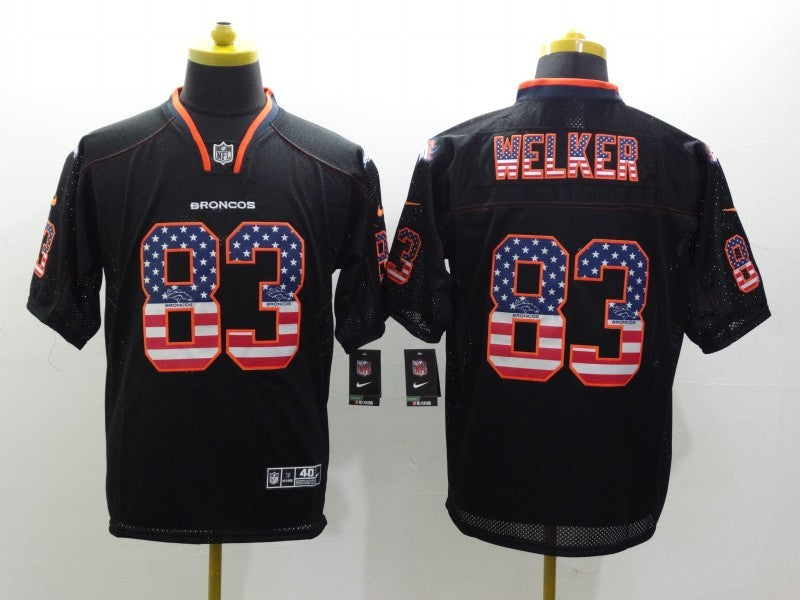 Men’s Denver Broncos Wes Welker #83 Black Jersey