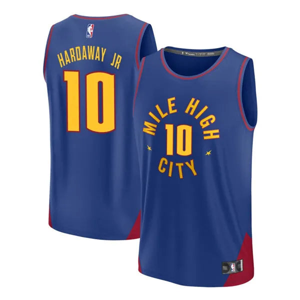 Mens Denver Nuggets #10 Tim Hardaway Jr. Blue Statement Edition Swingman Jersey