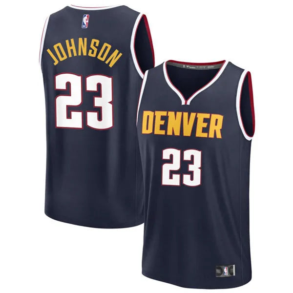 Mens Denver Nuggets #23 Cameron Johnson Nike Navy Icon Edition Swingman Jersey