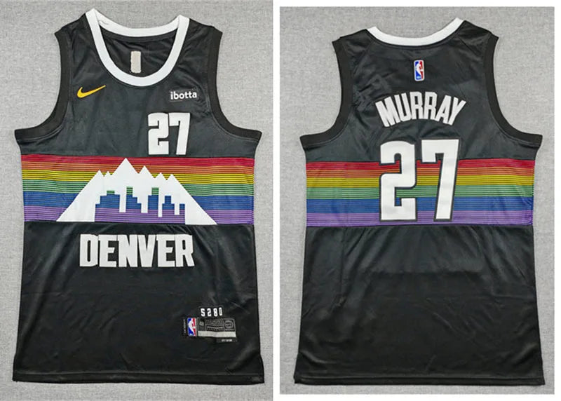 Mens Denver Nuggets #27 Jamal Murray Black 2025-26 City Edition Swingman Jersey