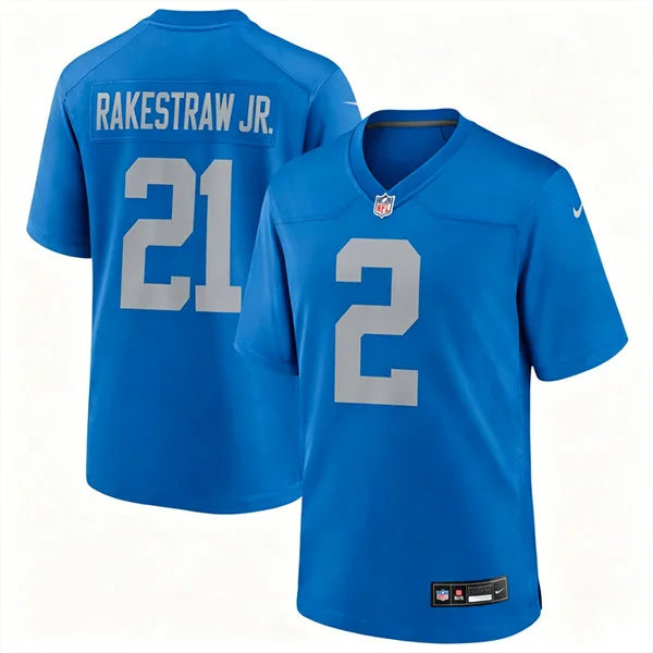 Mens Detroit Lions #2 Ennis Rakestraw Jr. Nike Royal Alternate Retro F.U.S.E. Limited Jersey