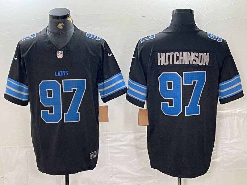 Men’s Detroit Lions Aidan Hutchinson #97 Black Vapor F.U.S.E. Limited Jersey