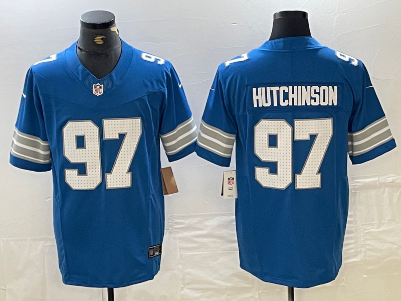 Men’s Detroit Lions Aidan Hutchinson #97 Blue Vapor F.U.S.E. Limited Jersey