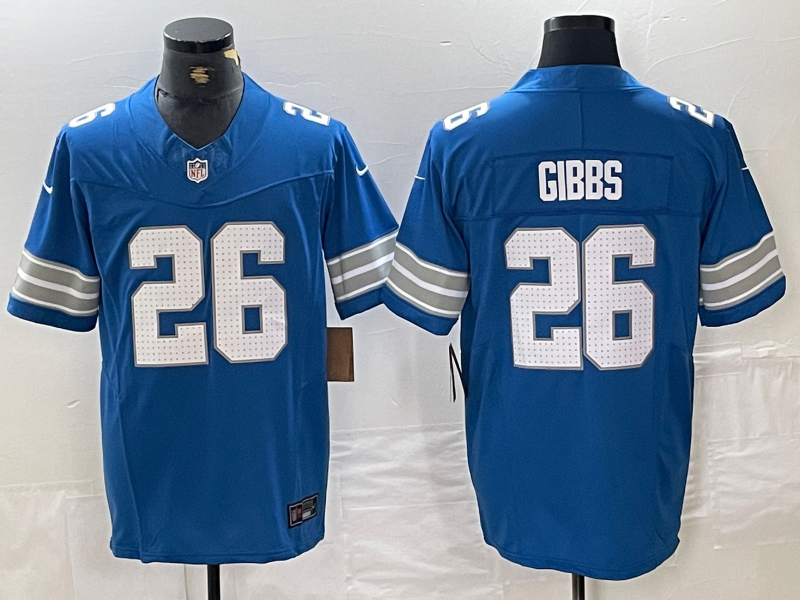 Men’s Detroit Lions Jahmyr Gibbs #26 Blue Vapor F.U.S.E. Limited Jersey