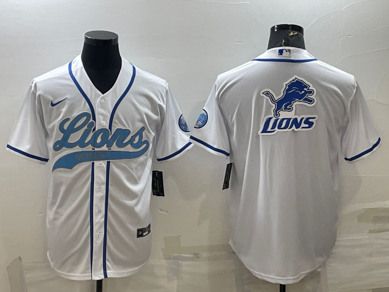 Men’s Detroit Lions White Jersey