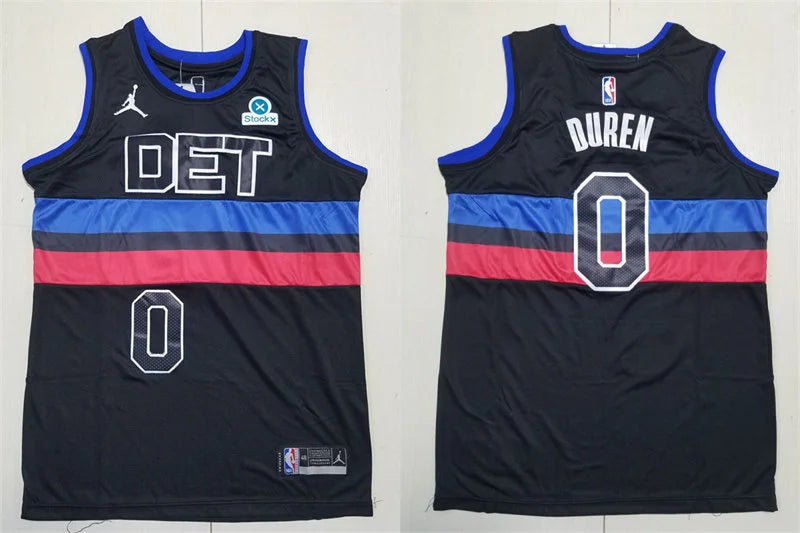 Mens Detroit Pistons #0 Jalen Duren 2022-23 Statement Edition Swingman Jersey Black
