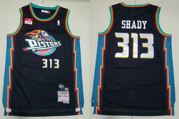 Men’s Detroit Pistons #313 Slim Shady Mitchell & Ness x Eminem 1990’s thorwback Swingman Jersey