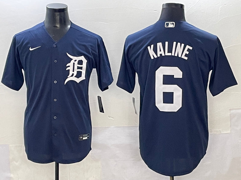 Men’s Detroit Tigers Al Kaline #6 Navy Limited Jersey