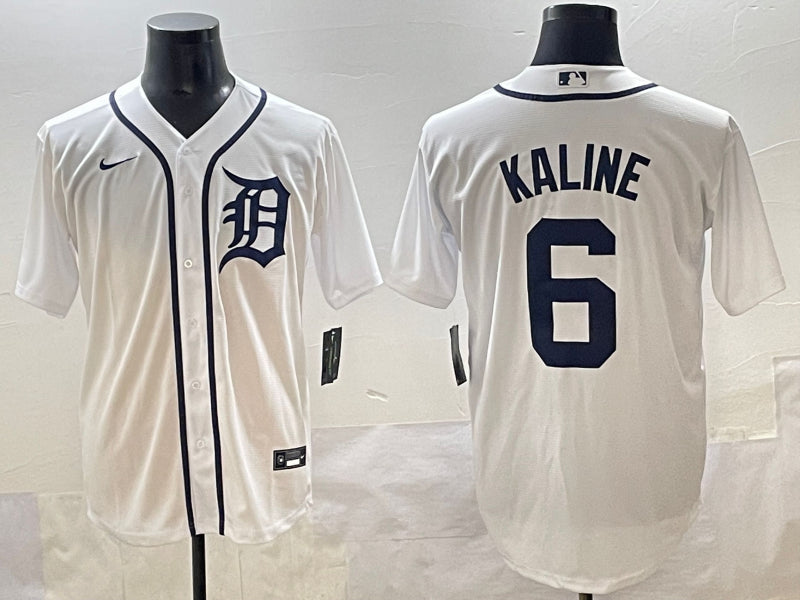 Men’s Detroit Tigers Al Kaline #6 White Home Jersey