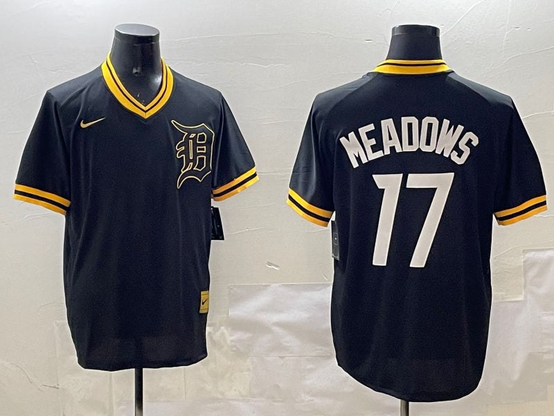 Men’s Detroit Tigers Austin Meadows #17 Black Jersey