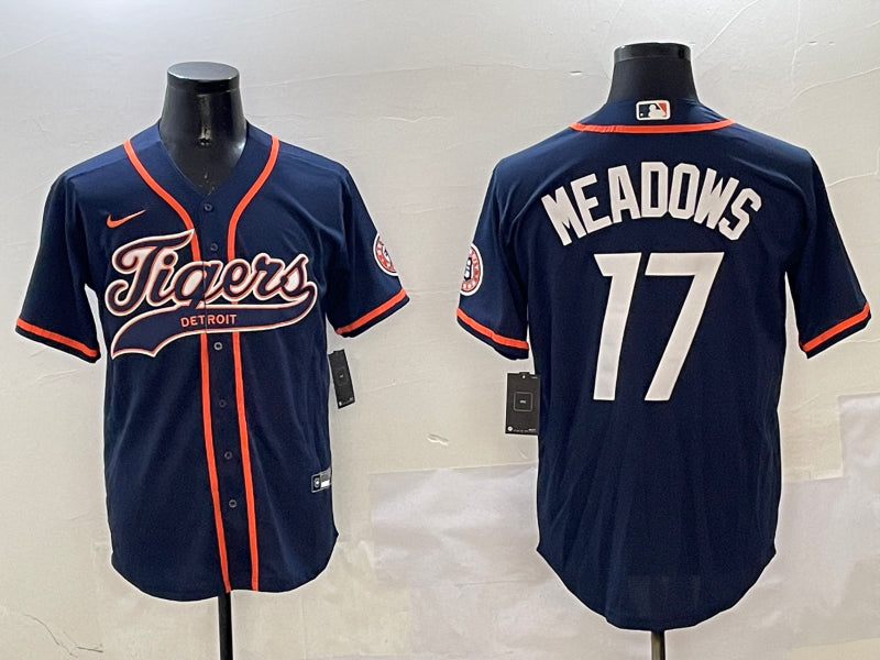 Men’s Detroit Tigers Austin Meadows #17 Navy Jersey