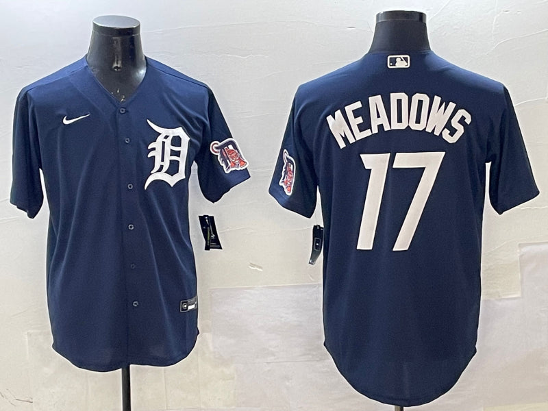 Men’s Detroit Tigers Austin Meadows #17 Navy Jersey