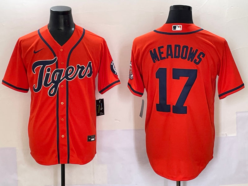 Men’s Detroit Tigers Austin Meadows #17 Orange Limited Jersey