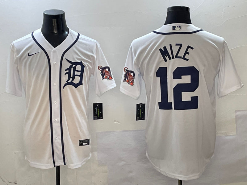 Men’s Detroit Tigers Casey Mize #12 White Home Jersey
