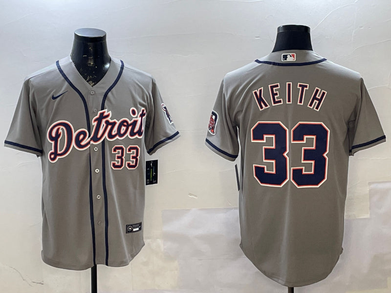 Men’s Detroit Tigers Colt Keith #33 Gray Road Limited Jersey