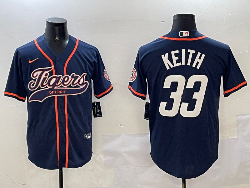 Men’s Detroit Tigers Colt Keith #33 Navy Jersey