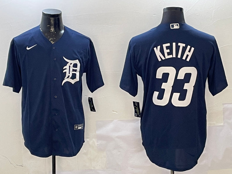 Men’s Detroit Tigers Colt Keith #33 Navy Jersey