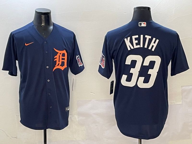Men’s Detroit Tigers Colt Keith #33 Navy Limited Jersey