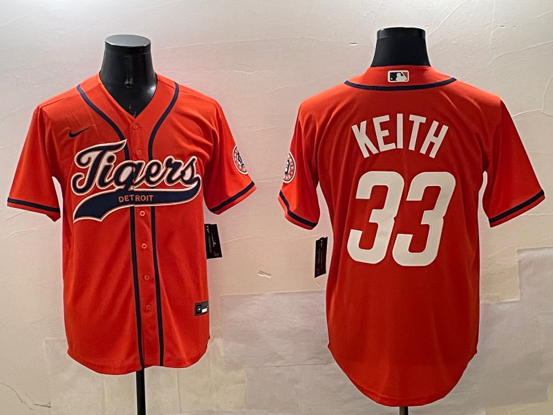 Men’s Detroit Tigers Colt Keith #33 Orange Jersey