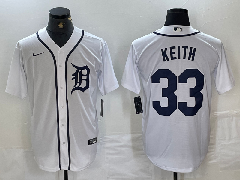 Men’s Detroit Tigers Colt Keith #33 White Home Limited Jersey