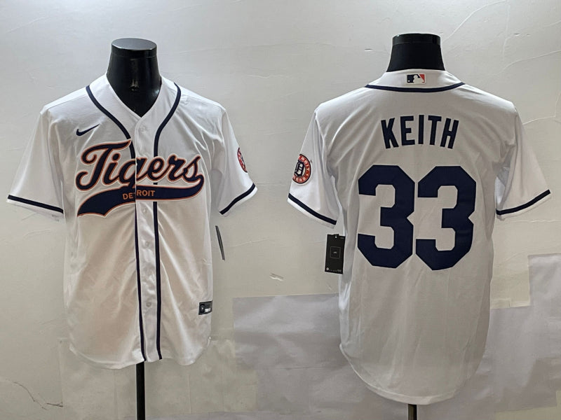 Men’s Detroit Tigers Colt Keith #33 White Jersey
