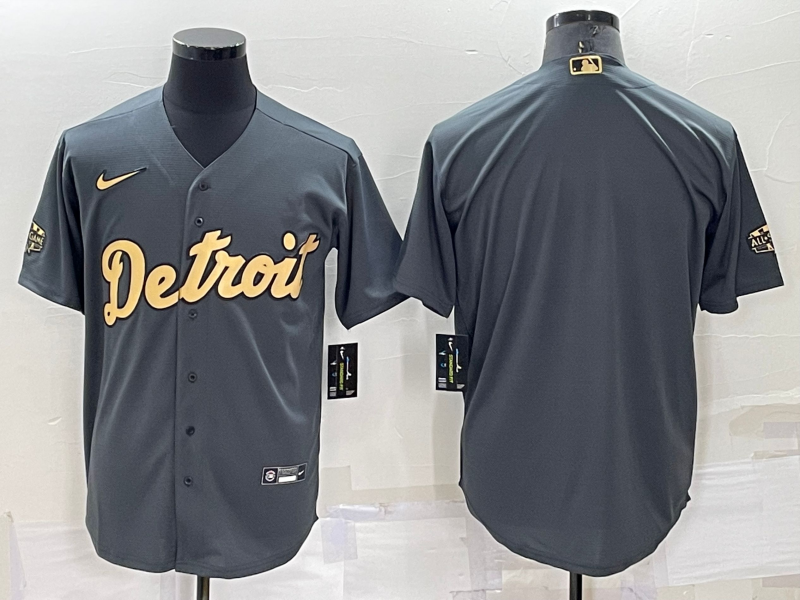 Men’s Detroit Tigers Dark Gray Blank Jersey