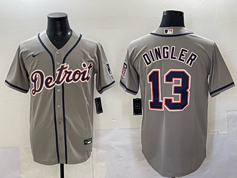 Men’s Detroit Tigers Dillon Dingler #13 Gray Limited Jersey