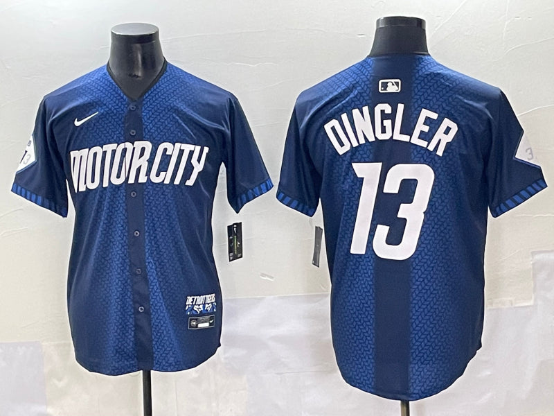 Men’s Detroit Tigers Dillon Dingler #13 Navy City Connect Limited Jersey