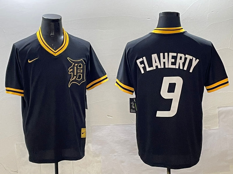 Men’s Detroit Tigers Jack Flaherty #9 Black Jersey