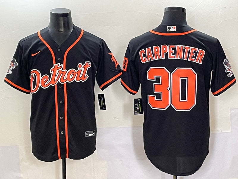 Men’s Detroit Tigers Kerry Carpenter #30 Black Limited Jersey