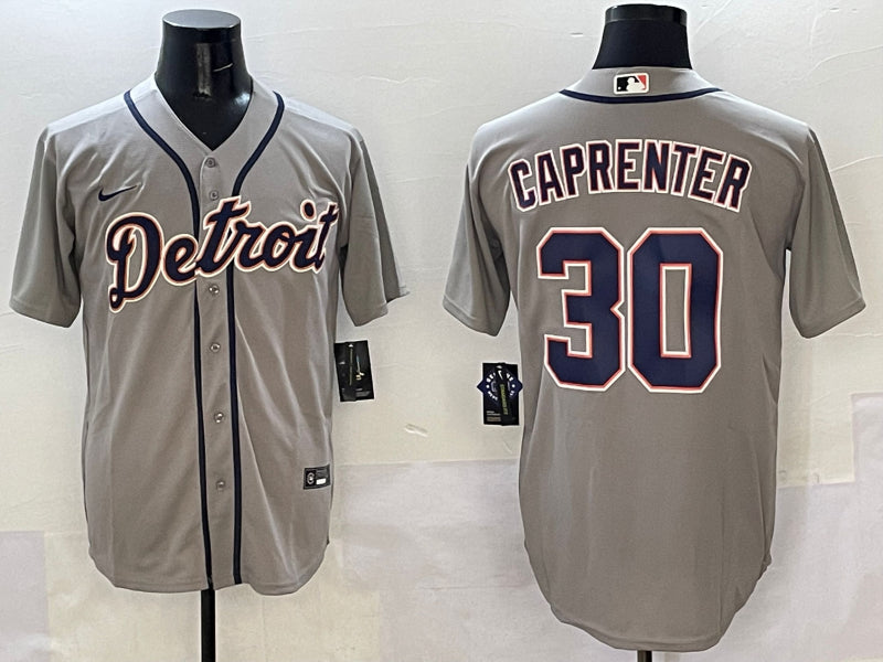 Men’s Detroit Tigers Kerry Carpenter #30 Gray Jersey
