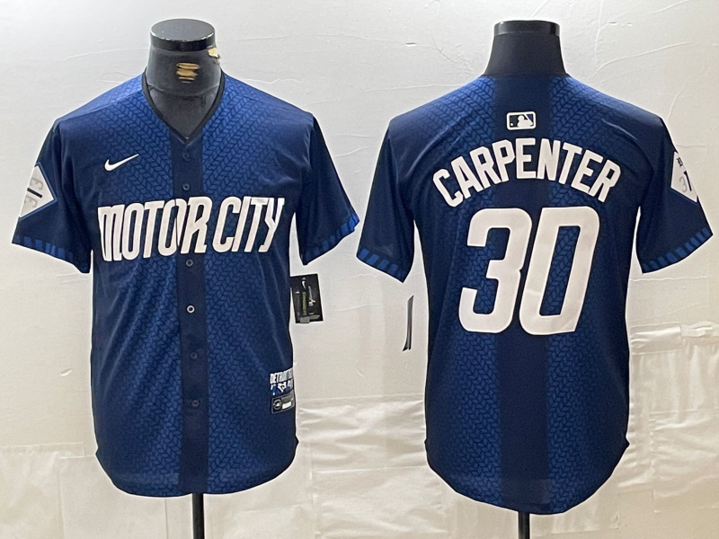Men’s Detroit Tigers Kerry Carpenter #30 Navy 2024 City Connect Limited Jersey
