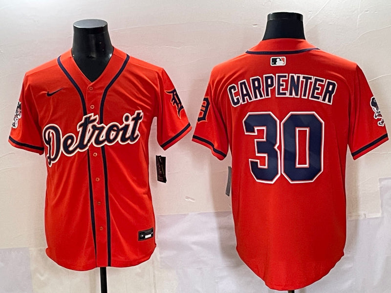 Men’s Detroit Tigers Kerry Carpenter #30 Orange Jersey