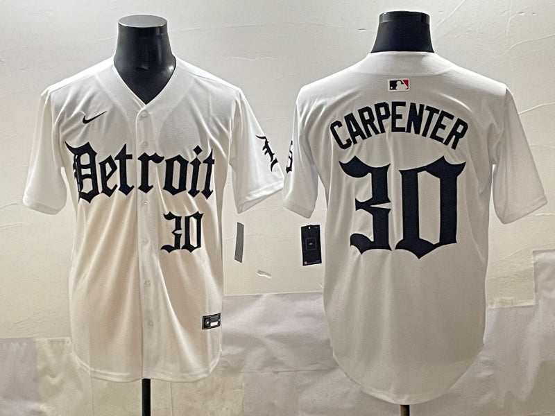 Men’s Detroit Tigers Kerry Carpenter #30 White Jersey