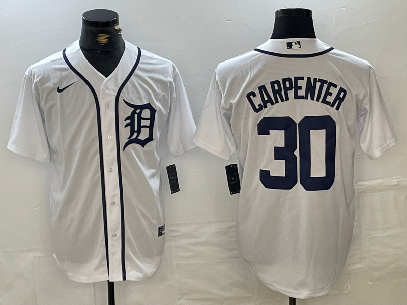 Men’s Detroit Tigers Kerry Carpenter #30 White Jersey