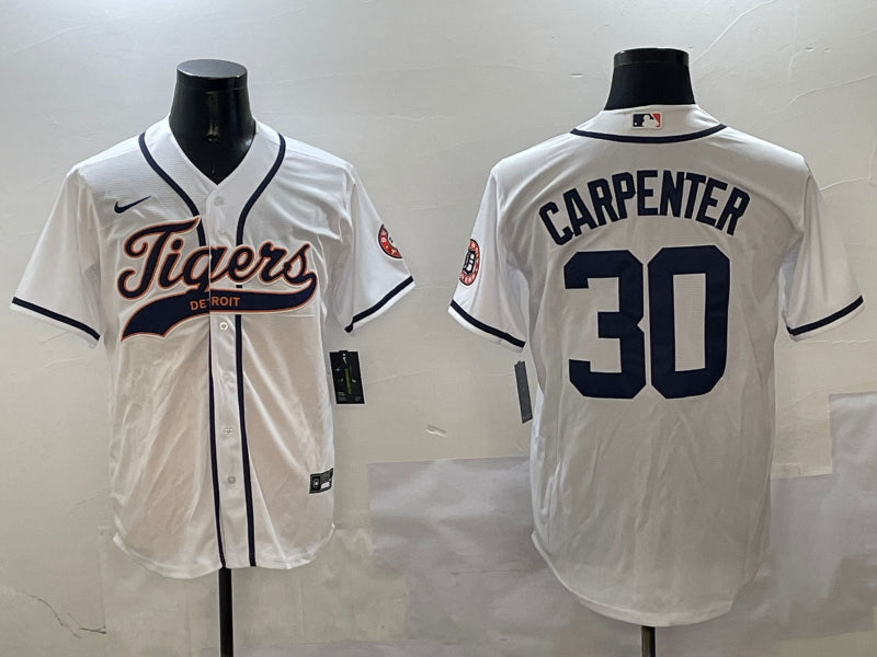 Men’s Detroit Tigers Kerry Carpenter #30 White Jersey
