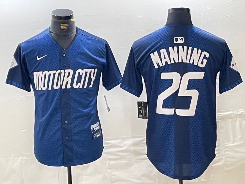 Men’s Detroit Tigers Matt Manning #25 Navy 2024 City Connect Limited Jersey