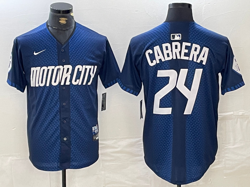 Men’s Detroit Tigers Miguel Cabrera #24 Navy 2024 City Connect Limited Jersey