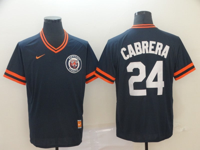 Men’s Detroit Tigers Miguel Cabrera #24 Navy Jersey